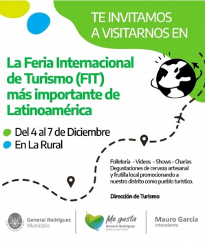 General Rodríguez presente en la Feria Internacional de Turismo 2021
