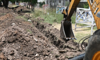 Comenzó la construcción de la nueva red de agua potable de Cortinez