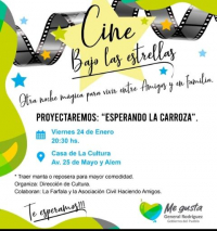 LA PROPUESTA &quot;CINE BAJO LAS ESTRELLAS&quot; ESTRENA EN GENERAL RODRIGUEZ