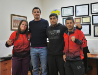 General Rodríguez: Mauro García se reunió con el joven boxeador local Agustín Castillo previo a la final nacional
