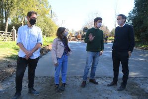 Katopodis y Ustarroz recorrieron distintas obras en Mercedes