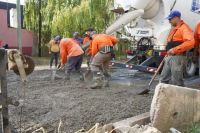 Mercedes: pavimentan la Avenida 1 entre 2 y 102