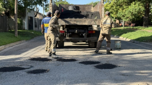 Comenzó el bacheo intensivo en San Andrés de Giles