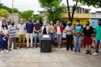 Municipio remodela y restaura placa en la Plazoleta Manlio Gioscio