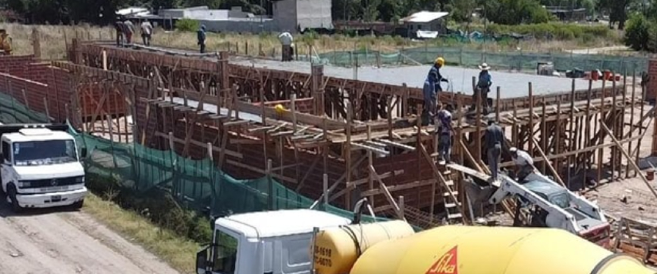 Avanza la obra de la Escuela Secundaria del barrio La Campanilla de General Rodríguez