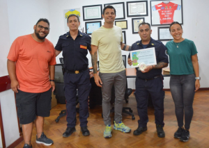 Reconocimiento a bombero voluntario de General Rodríguez