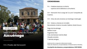 Azcuénaga se prepara para celebrar su 146° aniversario