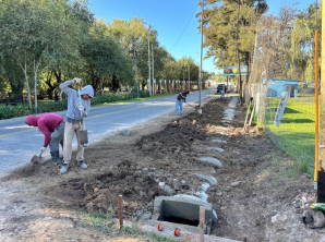 Luján: Se encuentra en ejecución el alcantarillado sobre la calle Gogna