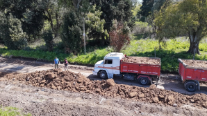 General Rodríguez: Avanza la obra de nuevo pavimento en la calle Medrano para conectar los barrios San Bernardo y Parque La Argentina
