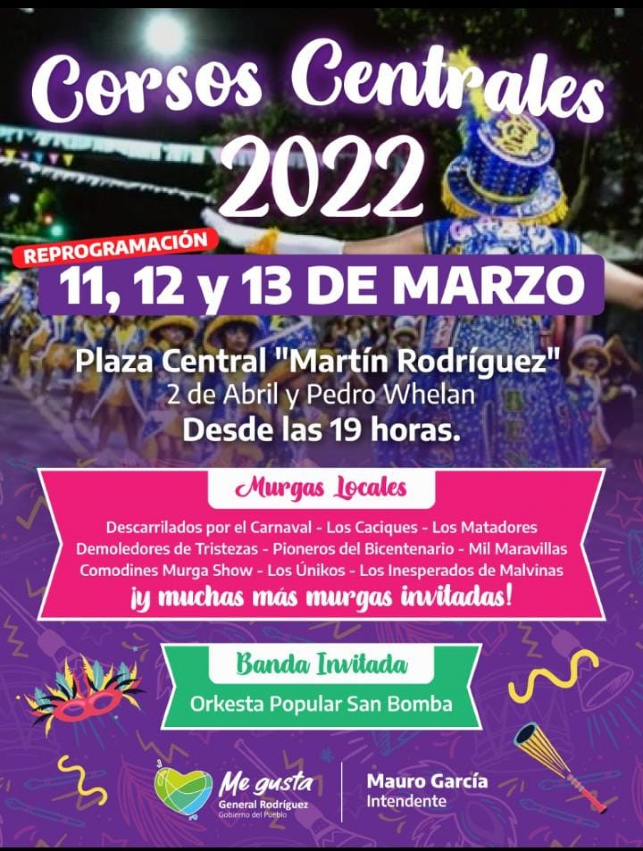 Llegan los corsos centrales a General Rodríguez