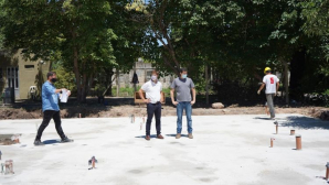 Ustarroz y De Pedro recorrieron obras del Hospital Odontológico