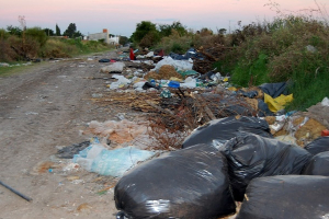 Quejas por microbasurales a la vera de la Ruta 24 y actividad de limpieza