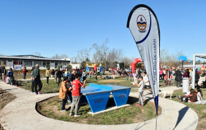 Se inauguró una nueva plaza del encuentro en la localidad de Olivera: “Dominga Cabrelli”