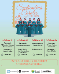 General Rodríguez celebra la 45ª edición del ciclo "Septiembres Corales"