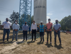 Katopodis inauguró en Rodríguez una torre de agua potable