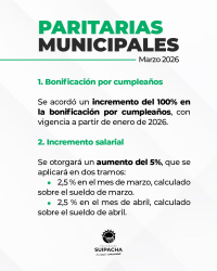 Suipacha: Paritaria municipal, habrá un 5 por ciento de aumento en dos tramos