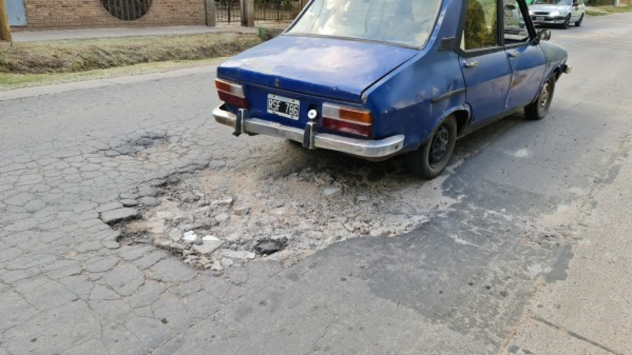 Rodríguez: quejas por el estado de la calle Belgrano inaugurada hace un año y medio