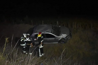 Mercedino vuelca con su vehículo en la Ruta 43 en Suipacha