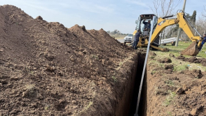 San Andrés de Giles: La Municipalidad extiende la red cloacal en av. Scully en 1.600 metros