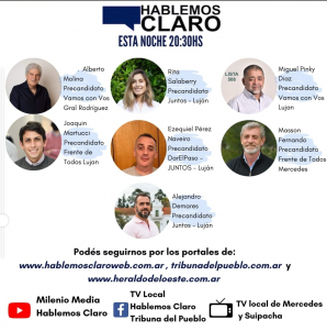 Esta noche, desde la 20:30hs Hablemos Claro