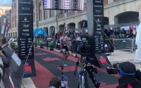 EL ATLETA LUJANENSE FEDERICO MARTINELLI EN EL PODIO DE LA IRONMAN